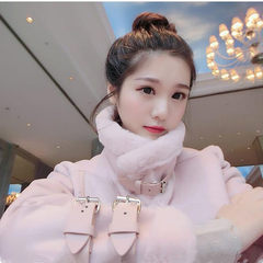 Korean winter Pink Faux Fur fur cashmere suede thickened with loose jacket women jacket tide S black