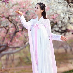 Chinese Female Costume Fairy Costume breasted chest jacket skirt wide sleeves costume Hanfu costume guzheng skirt Big size suits height 165-175 Green cleaning