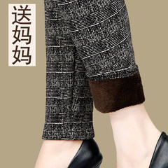 Autumn and winter with thick Velvet Pants mother old Leggings wear big pants waist warm pants middle-aged flower code 180/ extra large code (155-180 Jin) The ancient Tang Dynasty.