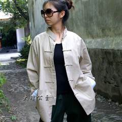 Liling, Duijin jacket costume cotton coat jacket and a thin section of men and women the same paragraph L black