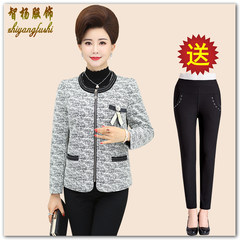 Mother spring coat short in older women's spring suit middle-aged lady coat 40-50 years old 5XL [suggestion 145-165 Jin] gules