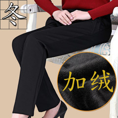 In winter, the elderly elderly female trousers panty elastic high waisted trousers and loose size mother dress cashmere thickening XXL (2.3-2.5 feet) Gray (autumn trousers without hair)