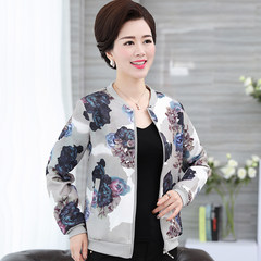 Middle aged and old women's mothers are equipped with spring and autumn jackets, 40-50 year old big size autumn coats, middle-aged women's coats 4XL (145-160 Jin) A10