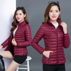 A short section of 2017 female small cotton padded winter new slim down Korean mother thin small cotton padded jacket 3XL Pansy