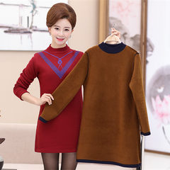 Autumn and winter mother in the long jumper in the elderly with large size women sweaters cashmere shirt thickening M gules