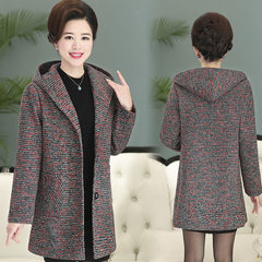 Special offer every day mother wool coat in elderly women 40-50 years old middle-aged women spring autumn and winter coat 3XL (recommended 125-140 Jin) gules