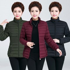 2017 female middle-aged mother cotton short winter coat in the elderly down new thin cotton padded jacket 6XL (150-160 Jin) Claret
