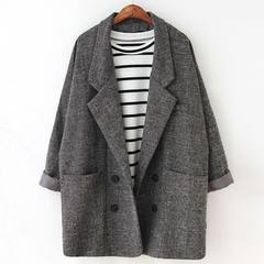 FST, new winter atmosphere retro loose code cocoon suit jacket casual suit jacket fashionista M recommends 115 to 130 f [loose version] gray