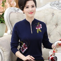 Special offer every day 40 year old middle-aged mother winter clothing 50 Ladies Costume 60 autumn backing sweater 3X (for 140-155 Jin) Bright red