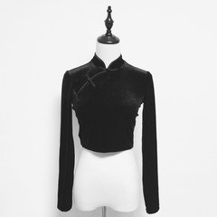 [violent miscellaneous independent design &middot night club] original punk dark velvet costume long sleeved jacket XS Black velvet (pre sale November 5th)