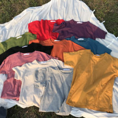 Araara made 2017 summer cotton net color - based feedback all-match head T-shirt lovers shipping S Orange