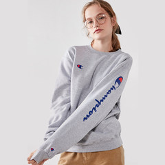 The Japanese version of the Champion champion female head backing sweater sweater loose and long sleeve T-shirt male lovers S gray