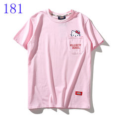Harajuku lovers summer wind students military training class wear short sleeved sweater BF hip hop tide brand size loose T-shirt S 181 Pink