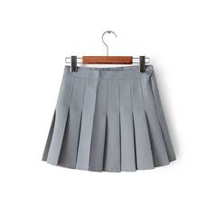 [] the wind was thin waist pleated skirt, playful tennis skirt anti suit a word skirt skirt pants XS Light grey