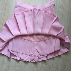 [] the wind was thin waist pleated skirt, playful tennis skirt anti suit a word skirt skirt pants XS Star with a soft pink skirt version