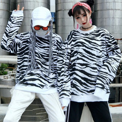 The New South Korean autumn jacket ins retro loose all-match zebra striped sweater long sleeved t-shirt men and women lovers M New rush price