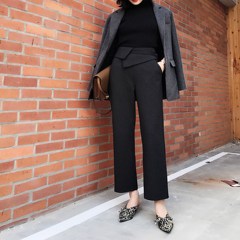 DR AZHU STUDIO will enter a winter high quality recommended straight waist thickened fashionable female trousers S Goods in stock