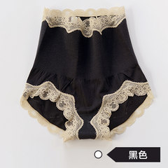 Cotton lace waist abdomen hip female underwear sexy corset close lady underwear to recover the stomach postpartum shaping head F black