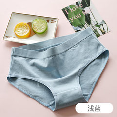 Cotton underwear female cotton waist briefs girl cotton fabric pants Japanese woman sexy waist no trace M Wathet