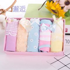 10 cartons of cotton candy colored girls underwear sweat absorbent breathable, bamboo charcoal fiber size waist briefs Big code 95-128 Jin 5 encounters