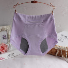 Ladies underwear female waist cotton cotton underwear pocket health warm house warm baby leakproof menstrual period underpants All waist 1.8-2 feet Violet violet