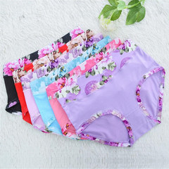 Big lady briefs Waist Shorts code underwear lady cotton fabric modal 5 Pack L code [120-155 Jin] 8333# random color