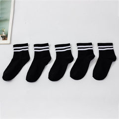 The children in the stockings, socks. The wind wind is male two Korea Harajuku fringe bar autumn tide movement stockings Size 35-44 Short paragraph 5 black ious