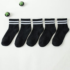 The children in the stockings, socks. The wind wind is male two Korea Harajuku fringe bar autumn tide movement stockings Size 35-44 Long paragraph 5 black ious