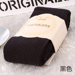 Women's spring and autumn cotton knits, middle and heavy socks, winter socks, leg socks Skin color (buy 10 to send 2) black
