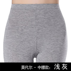 Special offer every day Ms. single thin waist Long Johns, tight body female Leggings Pants warm pants 160 (M) Light grey