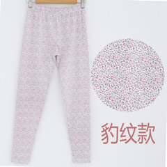 Single modal female wearing long johns tight body thin cotton pants pants line extended simple backing L grows taller and thinner Pure cotton Leopard Print