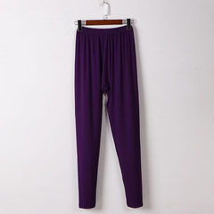 High waist pants pants cotton modal size warm pants add fertilizer increased 200 pounds of fat thin pants wearing autumn mm XXXXL (190-230 Jin) deep purple