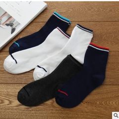 Male socks men socks thin breathable cotton socks deodorant winter bed socks sweat socks short tube socks Size 35-44 5 pairs of M014 tube socks