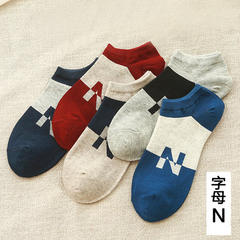 Male socks men socks thin breathable cotton socks deodorant winter bed socks sweat socks short tube socks Size 35-44 5 pairs of F021N socks