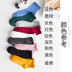 South Korean children socks cute preppy all-match tube cotton lace stockings Korean Students Japanese socks Size 35-44 Optional remarks 5 pairs