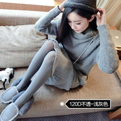 Thin grey legs pantyhose velvet backing anti hook silk socks children in the spring and autumn thick thick matte silk stockings F 120D opaque light grey