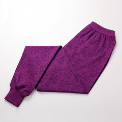 2 pieces of clothes in the old cotton cotton loose thick section long johns old female add fertilizer increased line pants Increase size 2 feet 9-3 feet 3 Violet flower type random