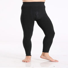 Man warm pants with a piece of pure cotton trousers thick velvet long johns slim Leggings male trousers trousers tide in winter XL 150 to 180 Jin Dark grey