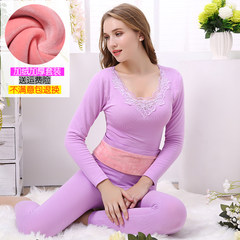 Female students with cashmere underwear tight body long johns big yards wear cotton sweaters in winter. Collection Plus shopping cart send socks violet