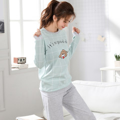 New spring and autumn season pajamas, women's pure cotton long sleeve Korean Edition cartoon suit winter clothing, fashion female XL M (100% pure cotton / cotton) G528