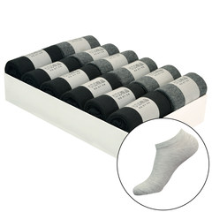 Men's socks deodorant sweat tube socks in winter winter, 10 pairs of black stockings wholesale cotton Size 35-44 Short tube: 6 pairs of Black 6 pair of dark gray
