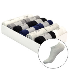 Men's socks deodorant sweat tube socks in winter winter, 10 pairs of black stockings wholesale cotton Size 35-44 Short barrel: 12 combinations of five colors