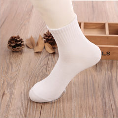 Shipping men's winter sports socks men routine socks spread pure cotton socks factory wholesale stocking seasons OPP buy 10 get 2 bags softcover [] Middle barrel white