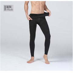 Men's trousers warm cotton wool pants single long johns soil with winter tight Leggings simple slim cashmere XL (120-140 Jin) 450 grams Dark grey