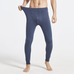 Male young students in single long johns winter cotton cotton cotton cultivation base thin warm pants pants 170 (L) Navy Blue