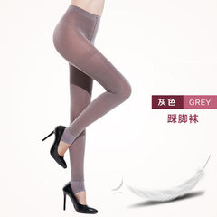 Mid autumn stockings in spring and autumn, anti silk velvet pantyhose, female thickening, Korean version, winter and summer tights, suede 5D crystal arbitrary cut [buy 10 send 2] Stepping foot — — gray