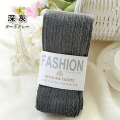Spring and autumn thick knitted cotton twist pantyhose female thin socks with feet backing foot socks in autumn and winter, Ms. Skin color (buy 10 to send 2) Dark grey