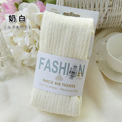 Spring and autumn thick knitted cotton twist pantyhose female thin socks with feet backing foot socks in autumn and winter, Ms. Skin color (buy 10 to send 2) Milk white