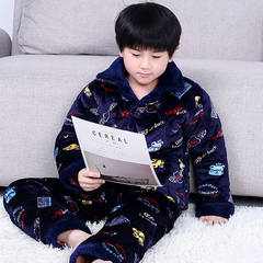 Donger wear three thicker clip cotton pajamas children children cotton thickened clip Home Furnishing child baby clothes Twelve Seventeen thousand five hundred and fifty-one