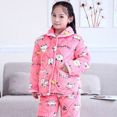 Donger wear three thicker clip cotton pajamas children children cotton thickened clip Home Furnishing child baby clothes Twelve Seventeen thousand four hundred and sixty-one